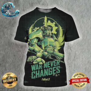 Fallout 3 TV Series War Never Changes Official Poster All Over Print Shirt