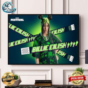 Fortnite x Billie Eilish Fortnite Festival Season 3 Black Skin Home Decor Poster Canvas