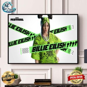 Fortnite x Billie Eilish Fortnite Festival Season 3 Green Skin Wall Decor Poster Canvas
