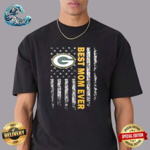 Green Bay Packers Best Mom Ever American Flag Happy Mother’s Day Vintage T-Shirt