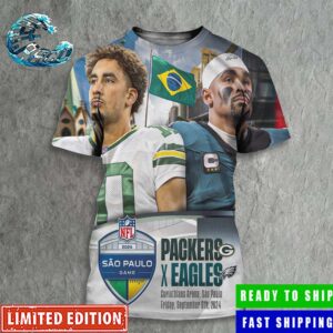 Green Bay Packers Vs Philadel Philadelphia Eagles NFL 2024 Sao Paolo Game Brazil Week 1 All Over Print Shirt