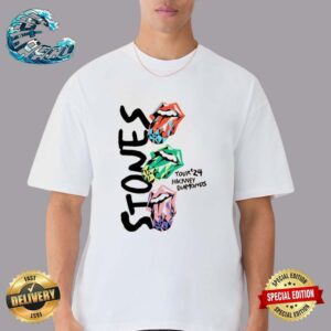 Hackney Diamonds Tour Stones 2024 Multi-Tongue Unisex T-Shirt