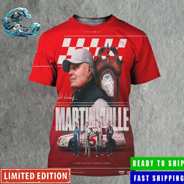 Hendrick Motorsports Celebrates 40th Anniversary 1984-2024 At Martinsville With Participation Kyle Larson Chase Elliott And William Byron Alex Bowman 3D Shirt