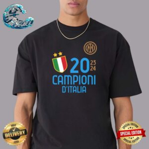 Inter Scudetto 2023-24 Serie A Tim Celebrativa Biscione Campioni D’Italia Premium T-Shirt