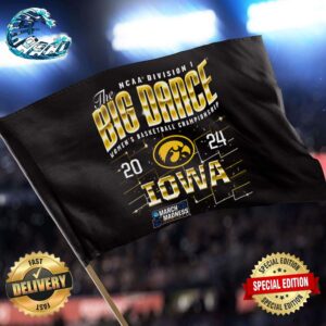 Iowa Hawkeyes 2024 NCAA Division I Big Dance Women’s Basketball Championship March Madness Final Four Two Sides Garden House Flag