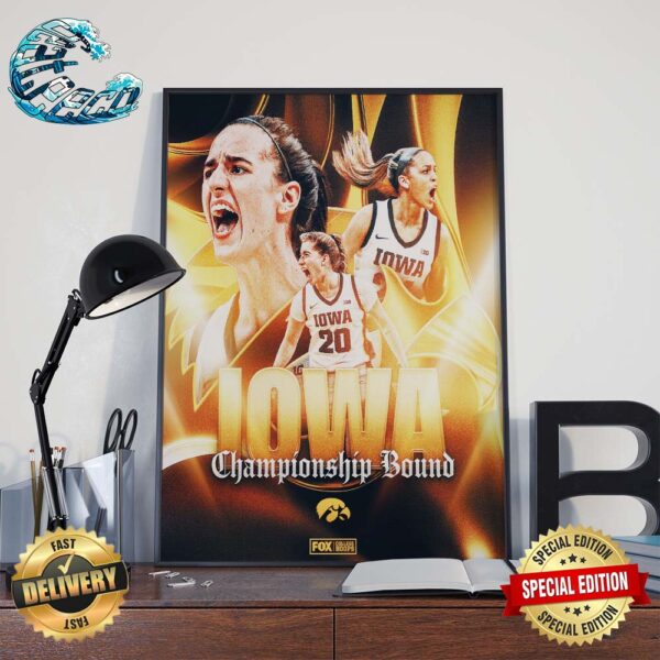 Iowa Hawkeyes Caitlin Clark 2024 NCAA March Madness Women’s Basketball Championship Bound Home Decor Poster Canvas