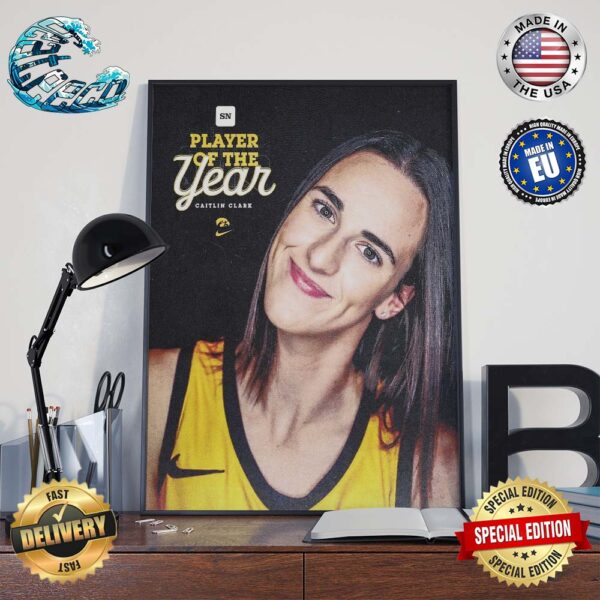 Iowa Hawkeyes Caitlin Clark Is National Player Of The Year Of Sporting Home Decor Poster Canvas