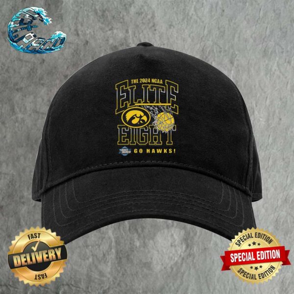 Iowa Hawkeyes Elite Eight Go Hawks 2024 NCAA Women’s Basketball Tournament March Madness Final Four Vintage Cap Snapback Hat