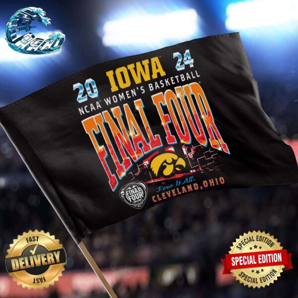 Iowa Hawkeyes March Madness Final Four 2024 NCAA Women’s Basketball Tournament Two Sides Garden House Flag