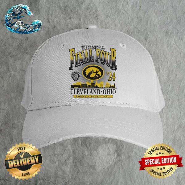 Iowa Hawkeyes March Madness Final Four 2024 NCAA Women’s Basketball Tournament White Unisex Cap Snapback Hat