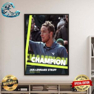 Jan-Lennard Struff Takes Down Taylor Fritz To Champion BMW Open Munich 2024 Home Decor Poster Canvas