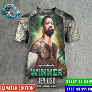 Jey Uso Winner When Defeats Jimmy Uso At WWE WrestleMania XL All Over Print Shirt