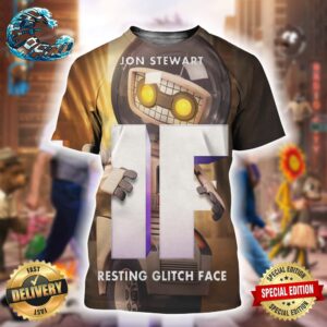 Jon Stewart IF Character Poster Resting Glitch Face Exclusive To Cinemas May 16 All Over Print Shirt