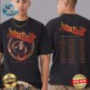Judas Priest Invincible Shield Tour 2024 Silver Metallic Two Sides Print Vintage T-Shirt