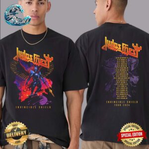 Judas Priest Invincible Shield Tour 2024 Winged Man Itin Two Sides Print Unisex T-Shirt