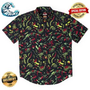 Jurassic Park Fossil Records RSVLTS Collection Summer Hawaiian Shirt
