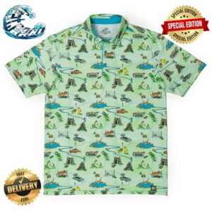 Jurassic Park Park Map RSVLTS Collection All Day Unisex Polo Shirt