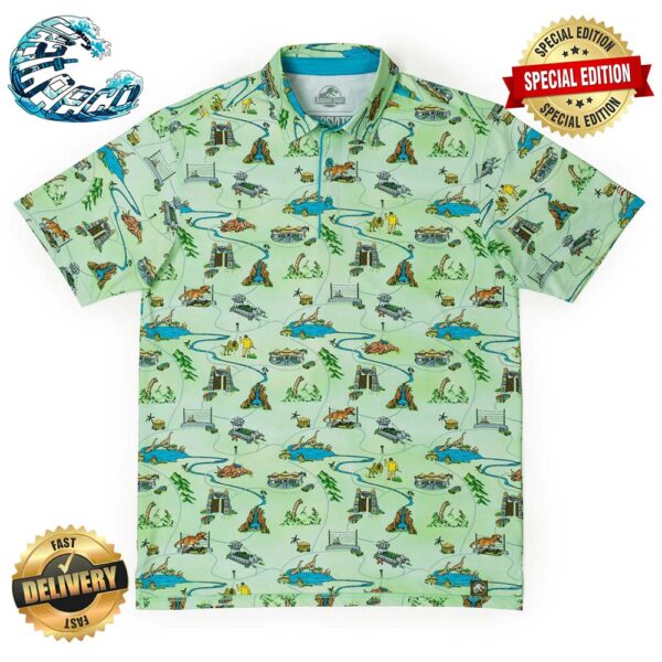 Jurassic Park Park Map RSVLTS Collection Summer Hawaiian Shirt