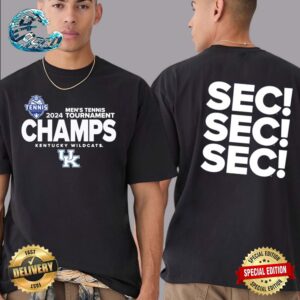 Kentucky Wildcats 2024 SEC Men’s Tennis Champions Black Two Sides Print Vintage T-Shirt