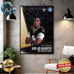 Kool-Aid McKinstry Picked By New Orleans Saints At NFL Draft Detroit 2024 Wall Decor Poster Canvas