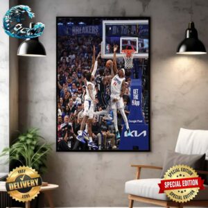 Kyrie Irving Impossible Shots Dallas Mavericks Vs LA Clippers Home Decor Poster Canvas