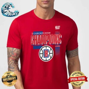 LA Clippers 2024 Pacific Division Champions Locker Room Unisex T-Shirt