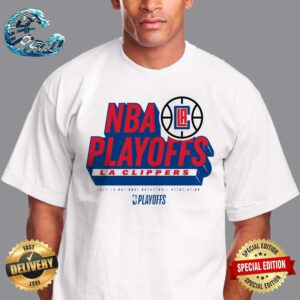 LA Clippers Fanatics Branded 2024 NBA Playoffs Defensive Stance Classic T-Shirt