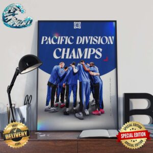 LA Clippers Is 2024 Pacific Division Champions NBA Season 2023 2024 Home Decor Poster Canvas