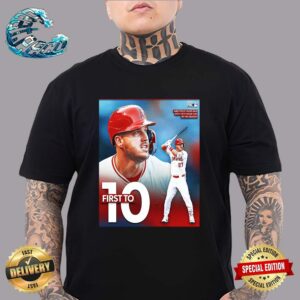 Los Angeles Angels Mike Trout Leads MLB With 10th Home Run Of The Season Classic T-Shirt