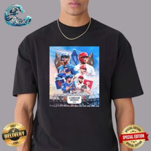 MLB World Tour London Series 2024 Official New York Mets vs Philadelphia Phillies Poster Unisex T-Shirt