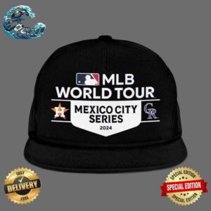 MLB World Tour Mexico City Series 2024 Official Logo Houston Astros Vs Colorado Rockies Classic Snapback Hat Cap