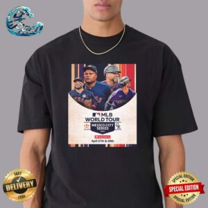 MLB World Tour Mexico Series 2024 Official Houston Astros Vs Colorado Rockies Poster Classic T-Shirt