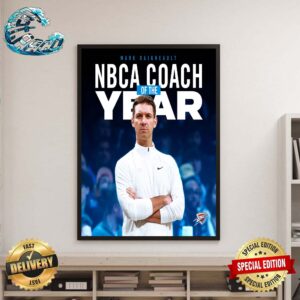 Mark Daigneault Named Michael H Goldberg National Basketball Coaches Association Coach Of The Year Poster Canvas