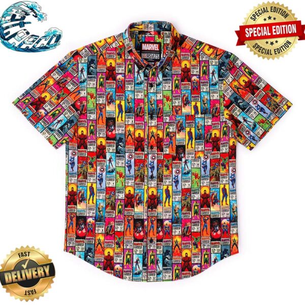 Marvel 85th Anniversary Corner Box Brigade RSVLTS Collection Summer Hawaiian Shirt