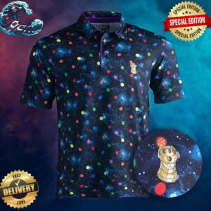 Marvel Perfectly Balanced Thanos Infinity Gauntlet And Infinity Stones Pattern RSVLTS Collection All Day Unisex Polo Shirt