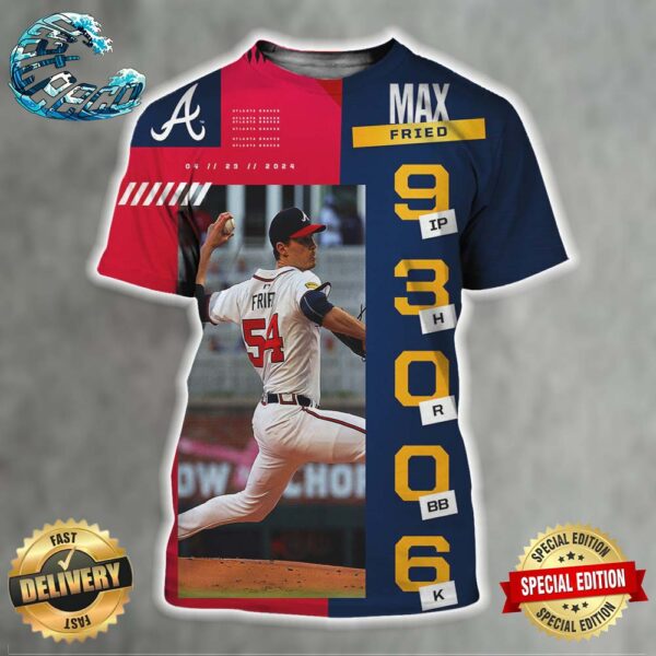 Max Fried Atlanta Braves 92 Pitches The Third Maddux Of His Career All Over Print Shirt