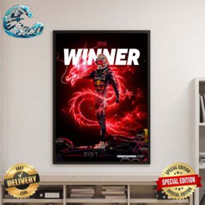 Max Verstappen Is Victorious For The First Time In His Career In Chinese GP Home Decor Poster Canvas
