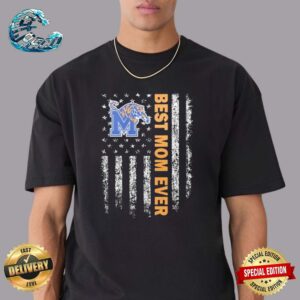 Memphis Tigers Best Mom Ever American Flag Happy Mother’s Day Premium T-Shirt