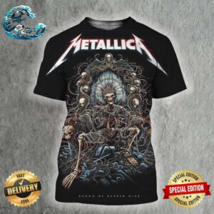 Metallica 72 Season Poster Series Crown Of Barbed Wire By Miles Tsang All Over Print Shirt