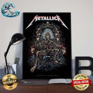Metallica 72 Season Poster Series Crown Of Barbed Wire By Miles Tsang Home Decor Poster Canvas