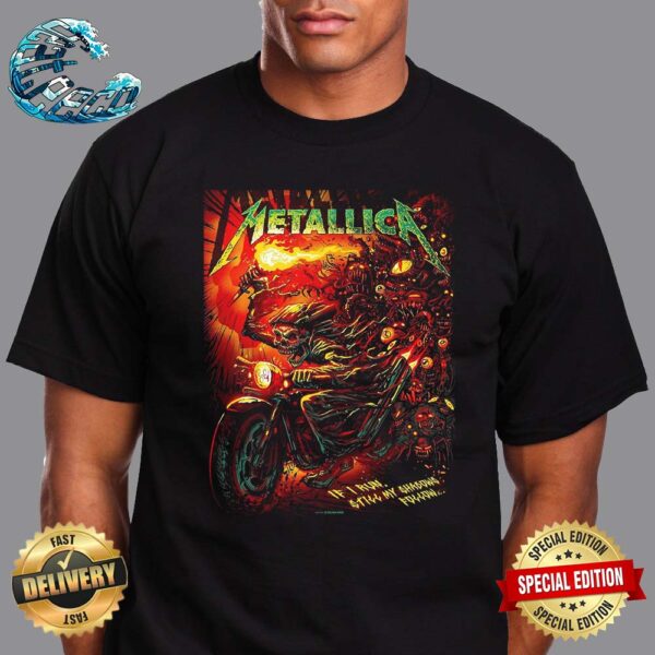 Metallica 72 Season Poster Series If I Run Still My Shadows Follow By Munk One Unisex T-Shirt