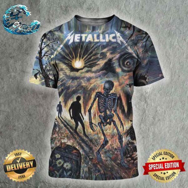 Metallica 72 Season Poster Series Sleep Walk My Life Away By Zeb Love All Over Print Shirt
