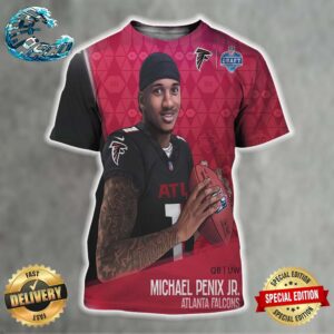 Michael Penix Jr Picked By Atlanta Falcons At NFL Draft Detroit 2024 All Over Print Shirt
