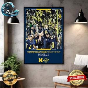 Michigan Football Victors Valiant Award Team Of The Year Football Home Decor Poster Canvas