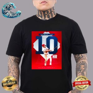 Mike Trout Los Angeles Angels First To 10 HR Unisex T-Shirt