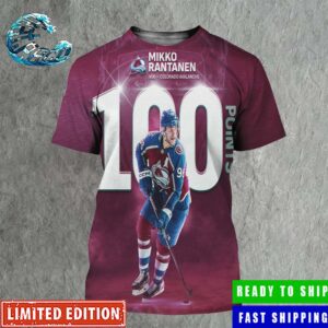 Mikko Rantanen Makes It 100 Points NHL On The Season 2024 All Over Print Shirt