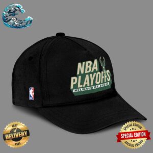 Milwaukee Bucks Fanatics Branded 2024 NBA Playoffs Defensive Stance Big Logo Classic Cap Hat Snapback