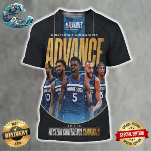 Minnesota Timberwolves Advance To The Western Conference Semifinals NBA Playoffs All Over Print Shirt