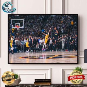 NBA Playoffs 2024 Jamal Murray Game Winner Buzzer Beater Help Denver Nuggets Lead 2-0 In Series Against Lakers Wall Decor Poster Canvas