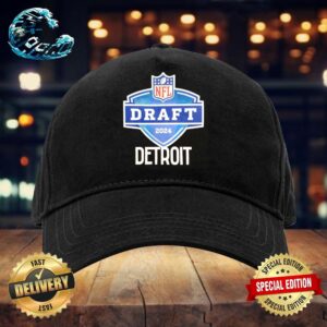 NFL 2024 Detroit Draft Big Logo Premium Cap Sanpback Hat